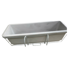 Combo Chậu trồng rau, hoa lan can màu trắng + Giá đỡ màu trắng - Tại CH Hà Nội