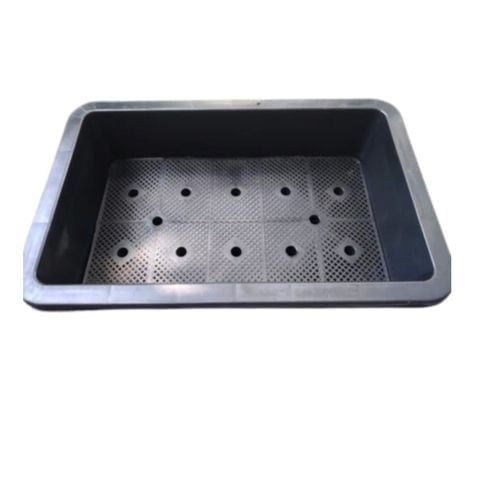 Chậu trồng rau hình chữ nhật 63x41x16cm - Nhựa PP bền màu, thoát nước tốt
