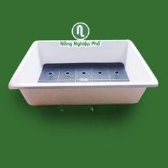 Chậu trồng rau hình chữ nhật 63x41x16cm - Nhựa PP bền màu, thoát nước tốt