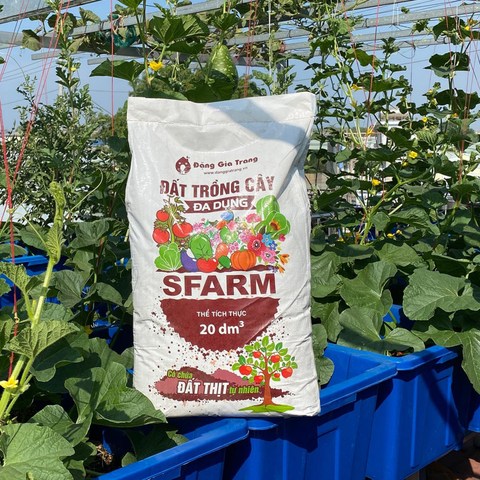 Đất trồng cây đa dụng SFARM (Bao 20dm³) – Đất sạch, cung cấp dinh dưỡng hữu cơ, ngừa nấm bệnh, trồng mọi loại cây