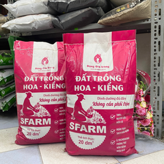 Đất trồng hoa kiểng SFARM chuyên dùng cho hoa và cây kiểng bonsai (Bao 20dm3 ~ 8-9kg)