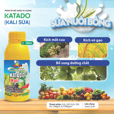 Phân bón PK vi lượng KATADO (Kali sữa) - Chai 500ml