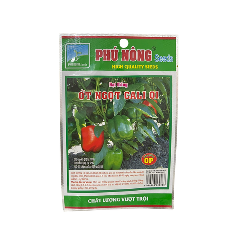 Hạt giống Ớt ngọt Cali 01 - Gói 0.2 gram