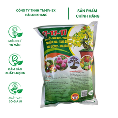 Phân bón NPK 17-17-17 (Gói 1kg) - Thúc nụ kim, tạo mầm hoa, bung đọt và nhú chồi cực mạnh