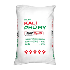 Phân bón Kali bột MOP Phú Mỹ (Bao 50kg) - Giúp cây cứng, chịu rét, giảm lốp đổ, sâu bệnh, năng suất cao