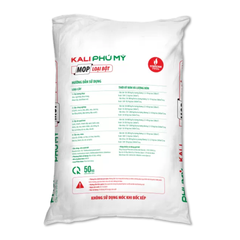 Phân bón Kali bột MOP Phú Mỹ (Bao 50kg) - Giúp cây cứng, chịu rét, giảm lốp đổ, sâu bệnh, năng suất cao