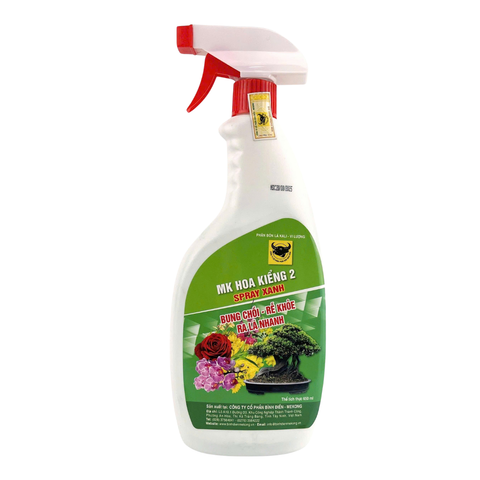 Phân MK Hoa Kiểng 2 SPRAY XANH - Chai 650ml