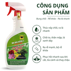 Phân MK Hoa Kiểng 2 SPRAY XANH - Chai 650ml