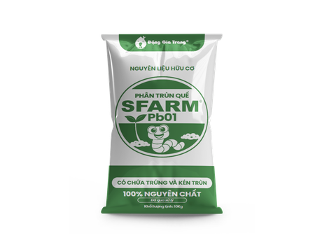 Phân trùn quế cao cấp Sfarm đã qua xử lý - Chuyên bón cho rau sạch, kiểng lá và hoa hồng