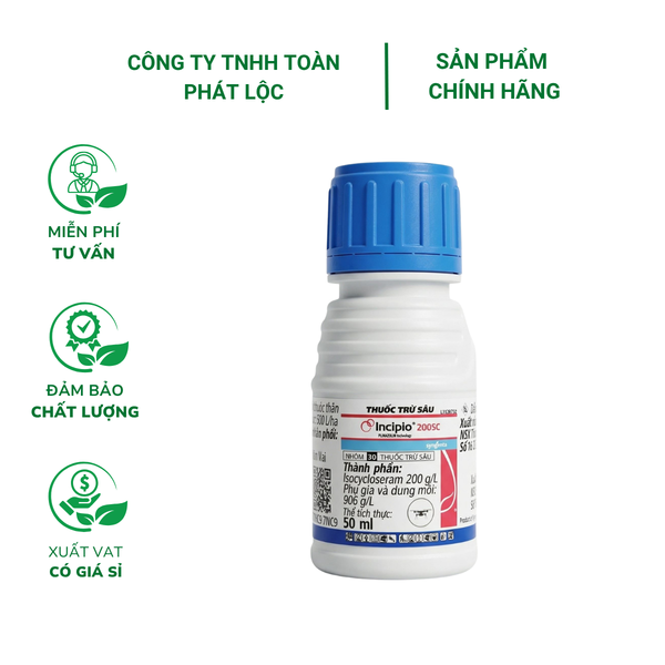 Thuốc trừ sâu INCIPIO 200SC - Chai 50ml