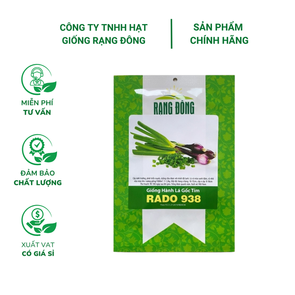 Hạt giống Hành lá gốc tím RADO 938 - Gói 2 gram