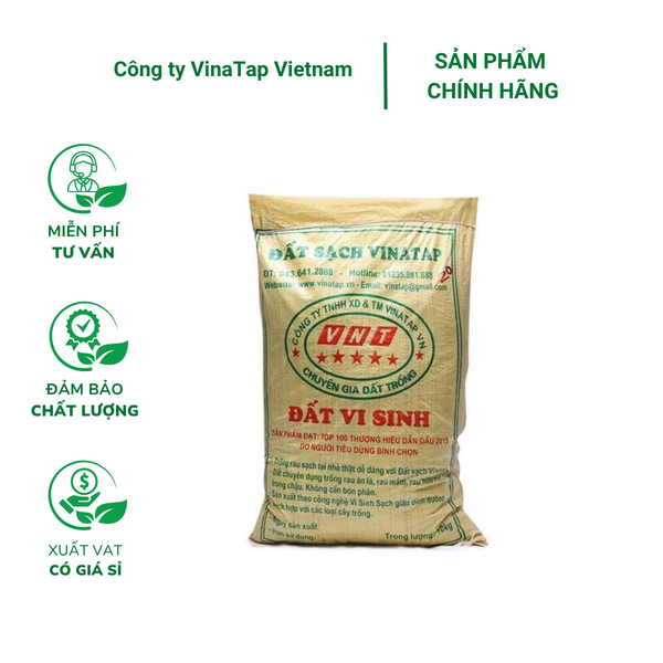Đất Vi sinh VinaTap trồng cây giàu dinh dưỡng - Bao 10kg