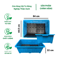Chậu Aquaponics 45L chậu nhựa cứng trồng rau củ quả tại nhà - Không logo