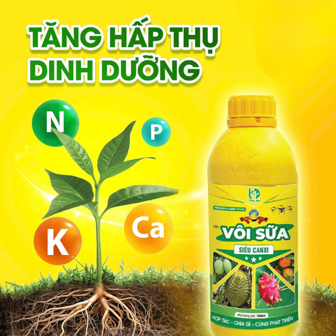 Phân bón vi lượng VIPTADO (Vôi sữa) - Chai 1 Lít