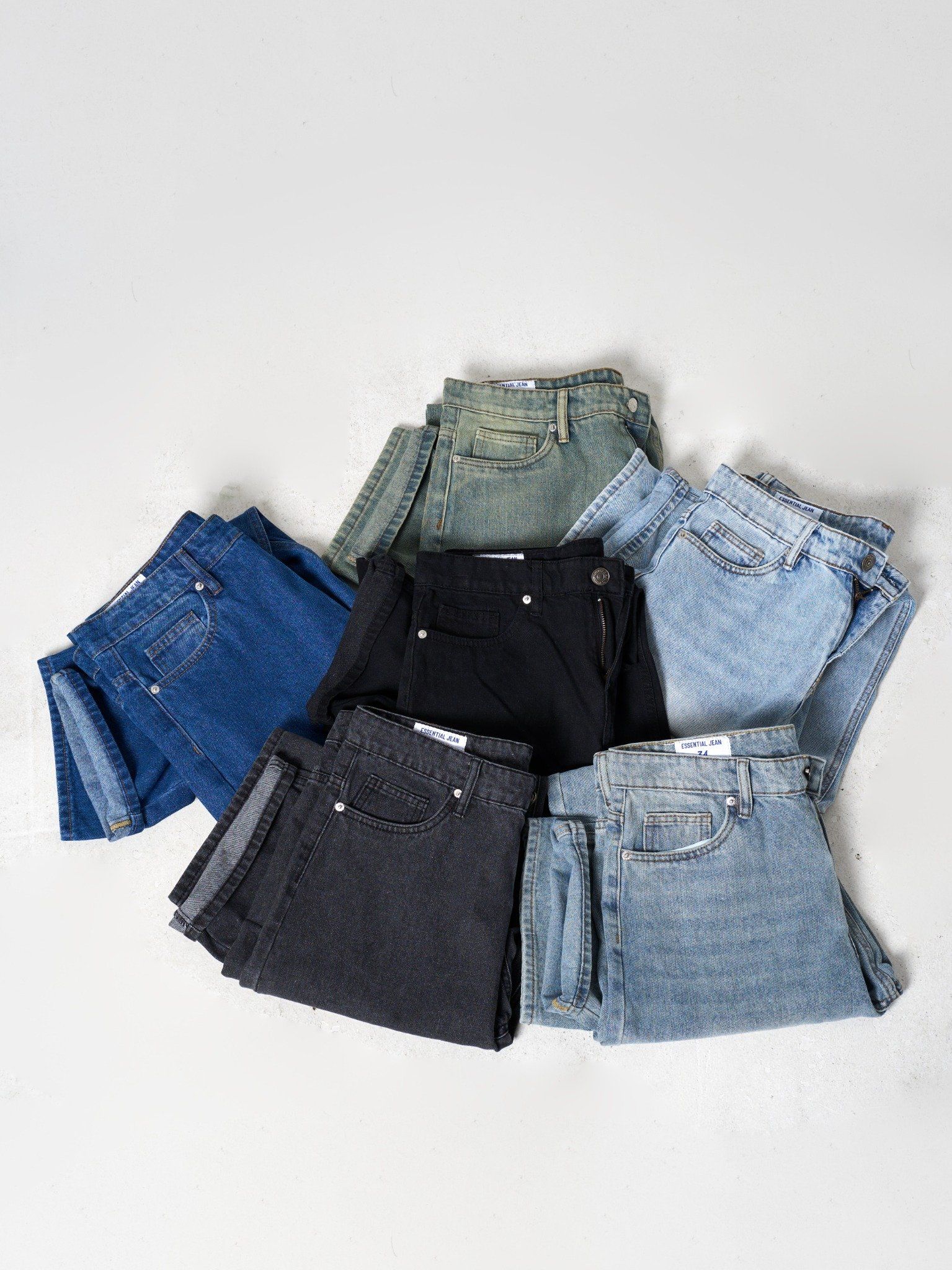  Quần jean straight grey mos 36 