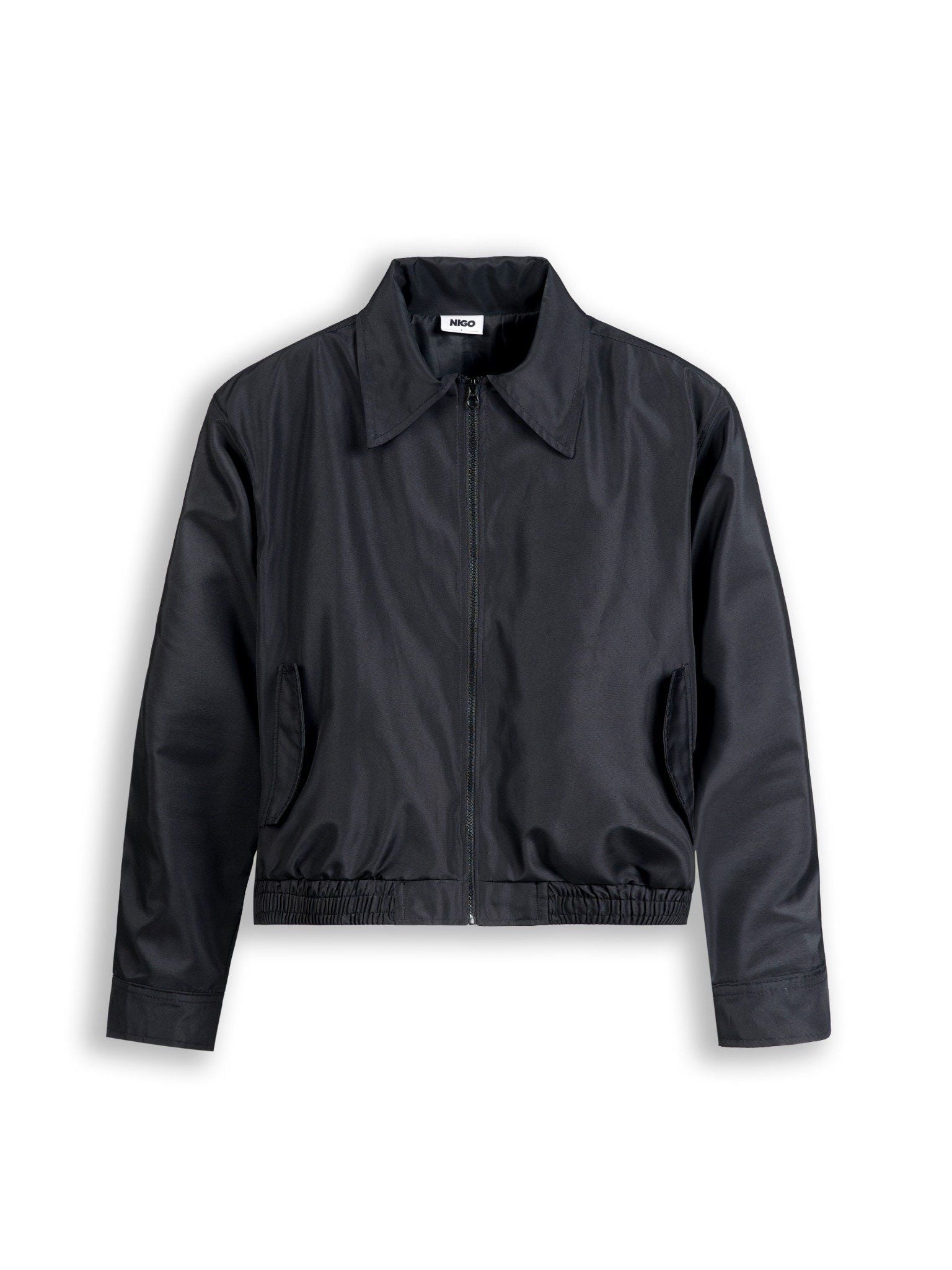  Áo khoác dù boxy đen basic 