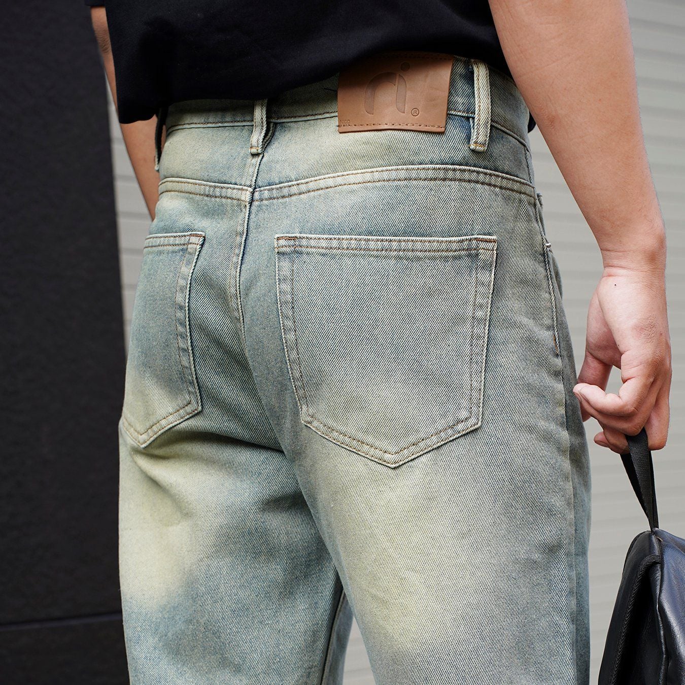  Quần jean straight moss 35 