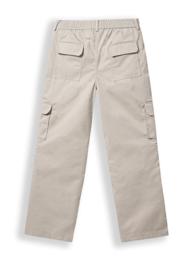  Quần kaki cargo straight kem 