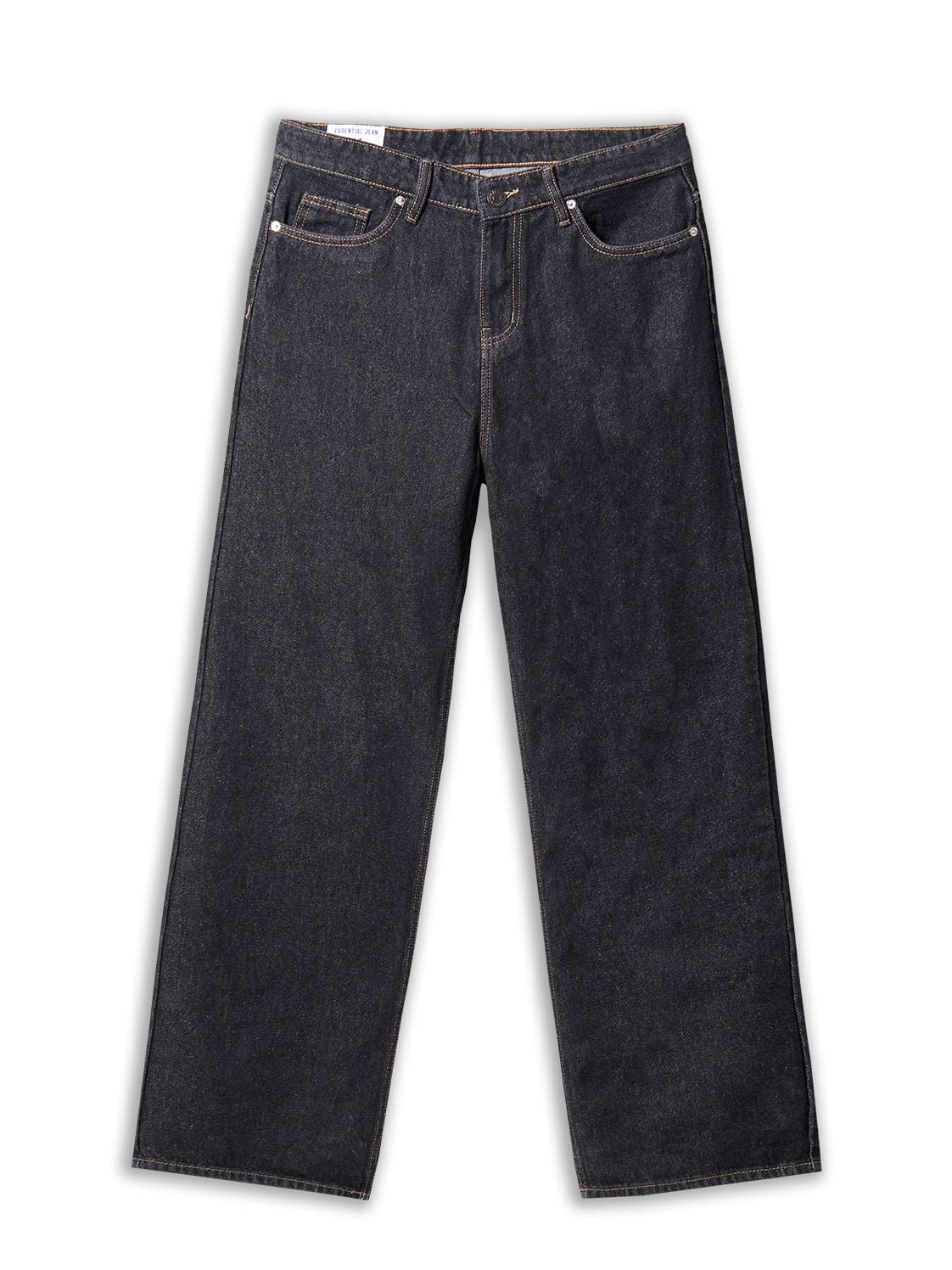  Quần jean wideleg raw black denim 64 