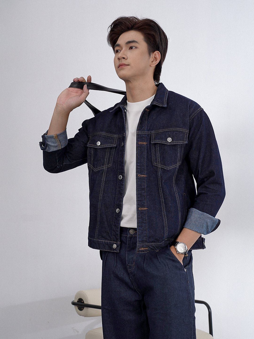  Áo khoác jean navi Brand nigo 