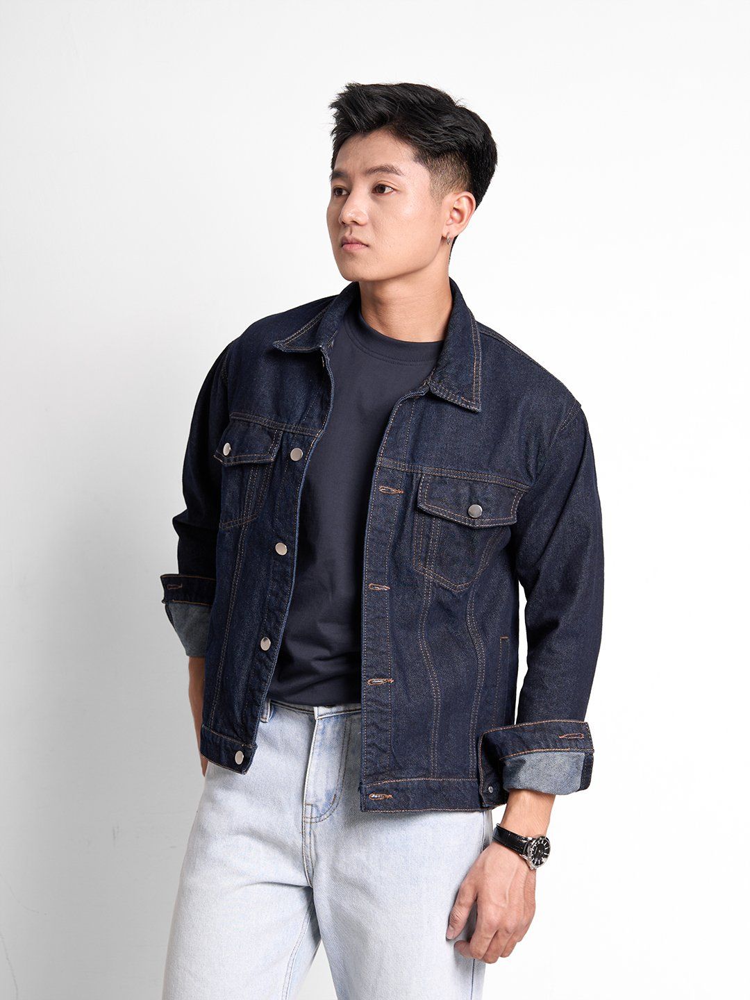  Áo khoác jean navi Brand nigo 