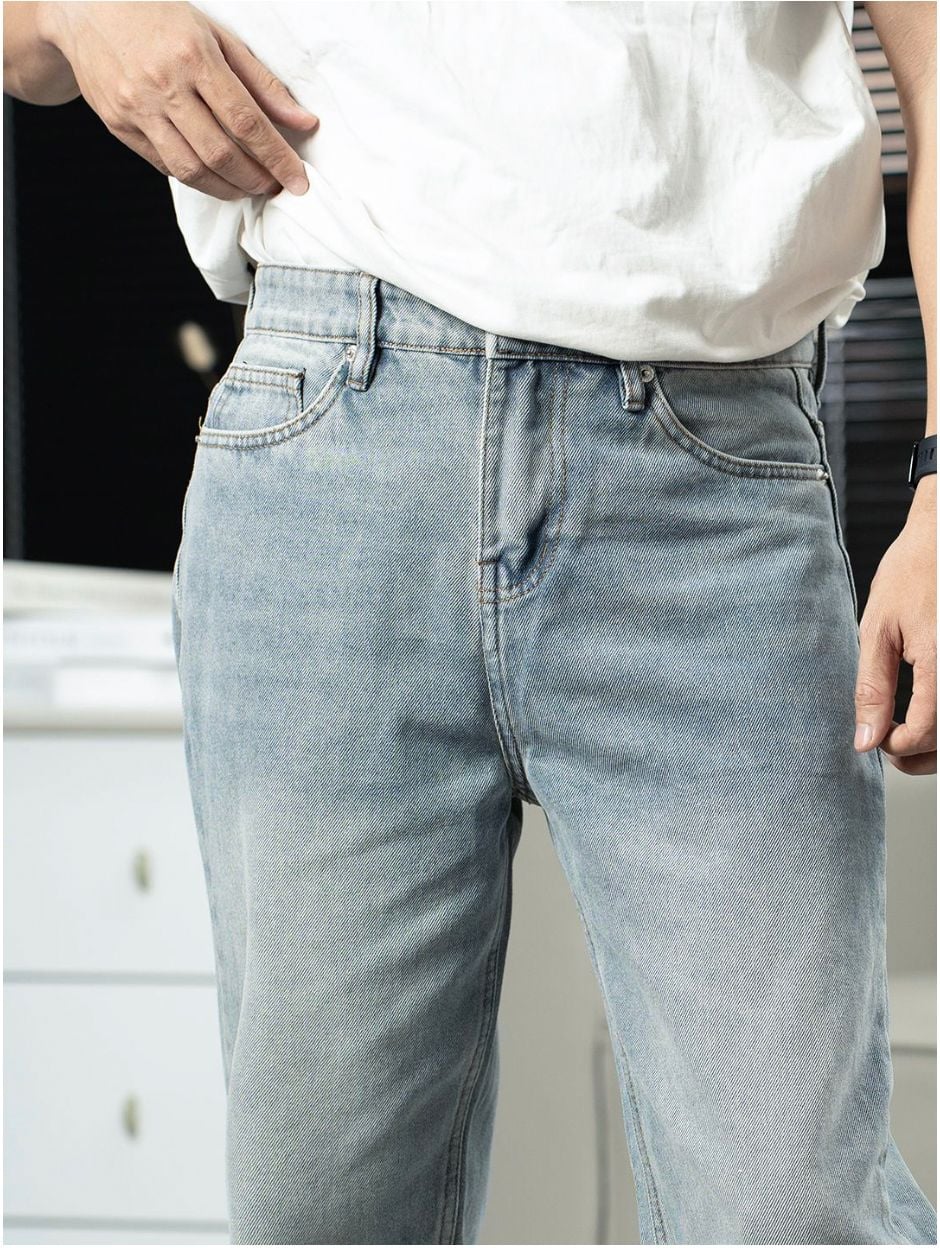  Quần jean straight grey mos 36 