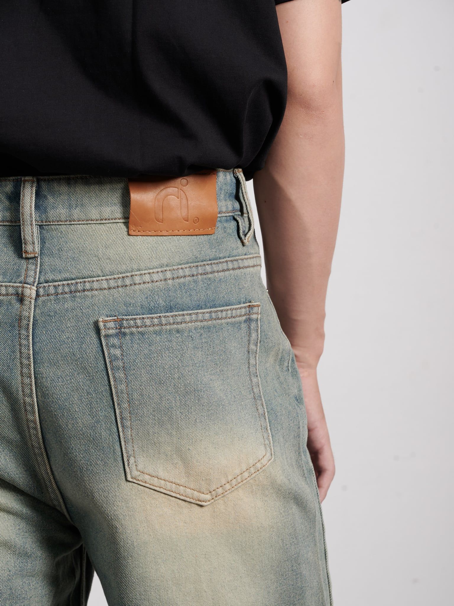  Quần jean straight moss 35 