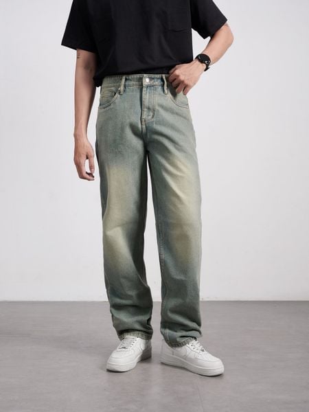  Quần jean straight moss 35 