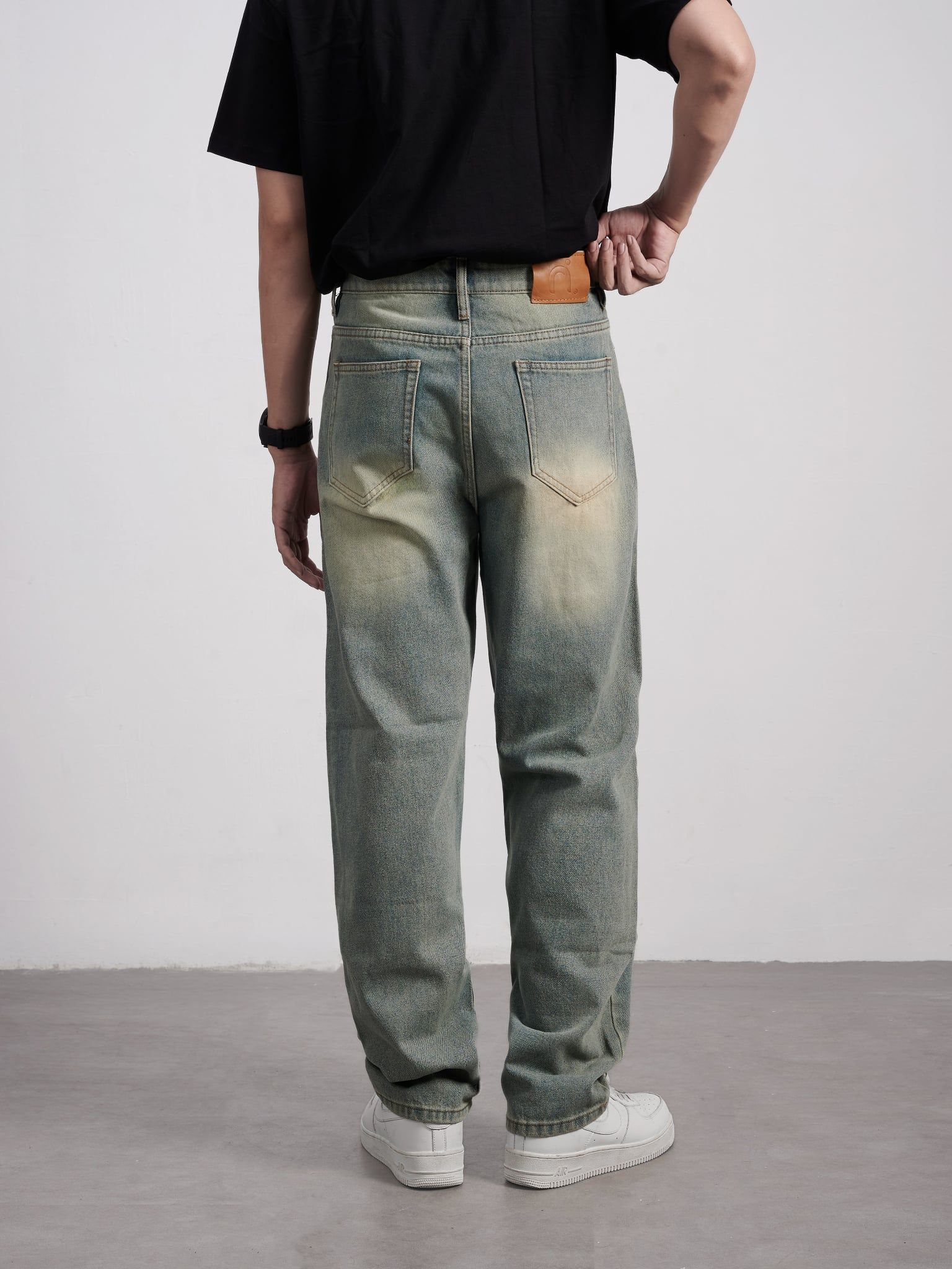  Quần jean straight moss 35 