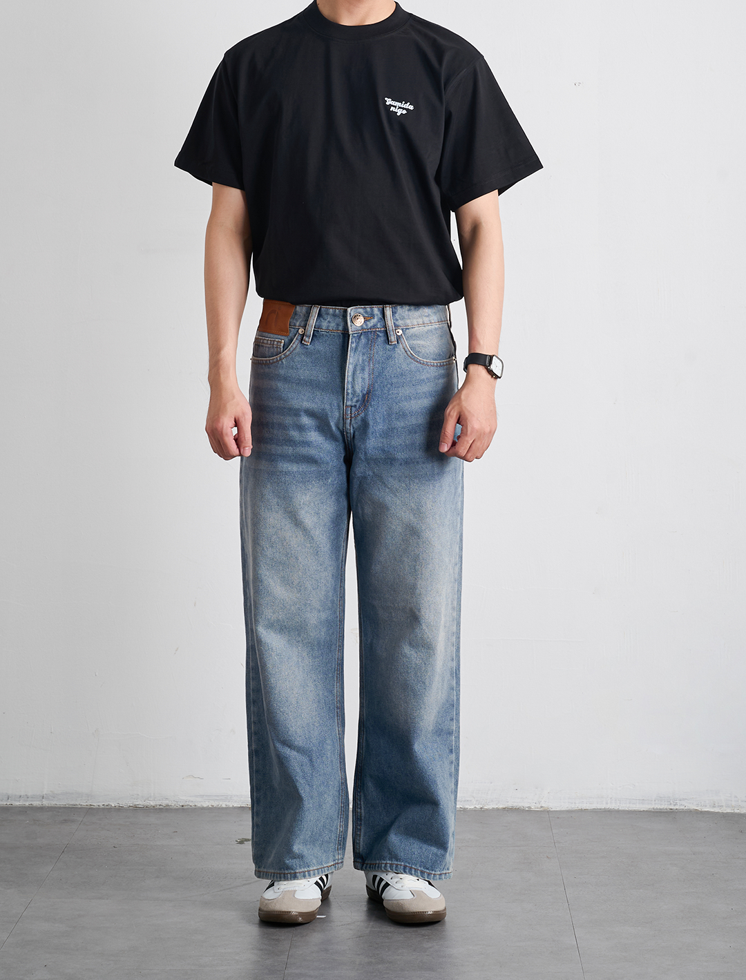  Quần jean ống rộng nigo midblue 61 