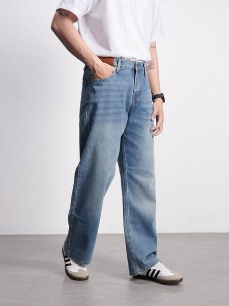  Quần jean ống rộng nigo midblue 61 