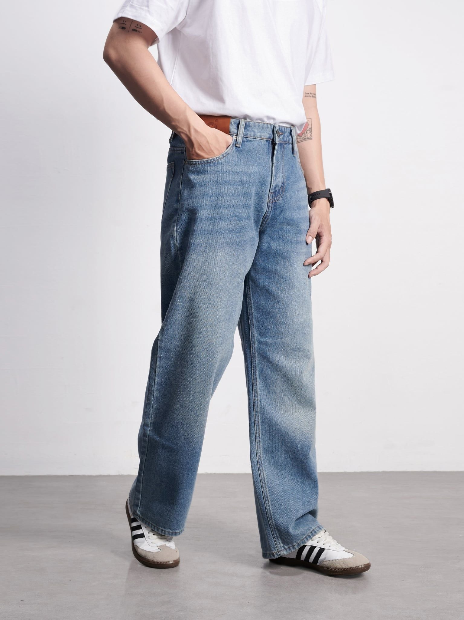  Quần jean ống rộng nigo midblue 61 