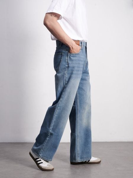  Quần jean ống rộng nigo midblue 61 