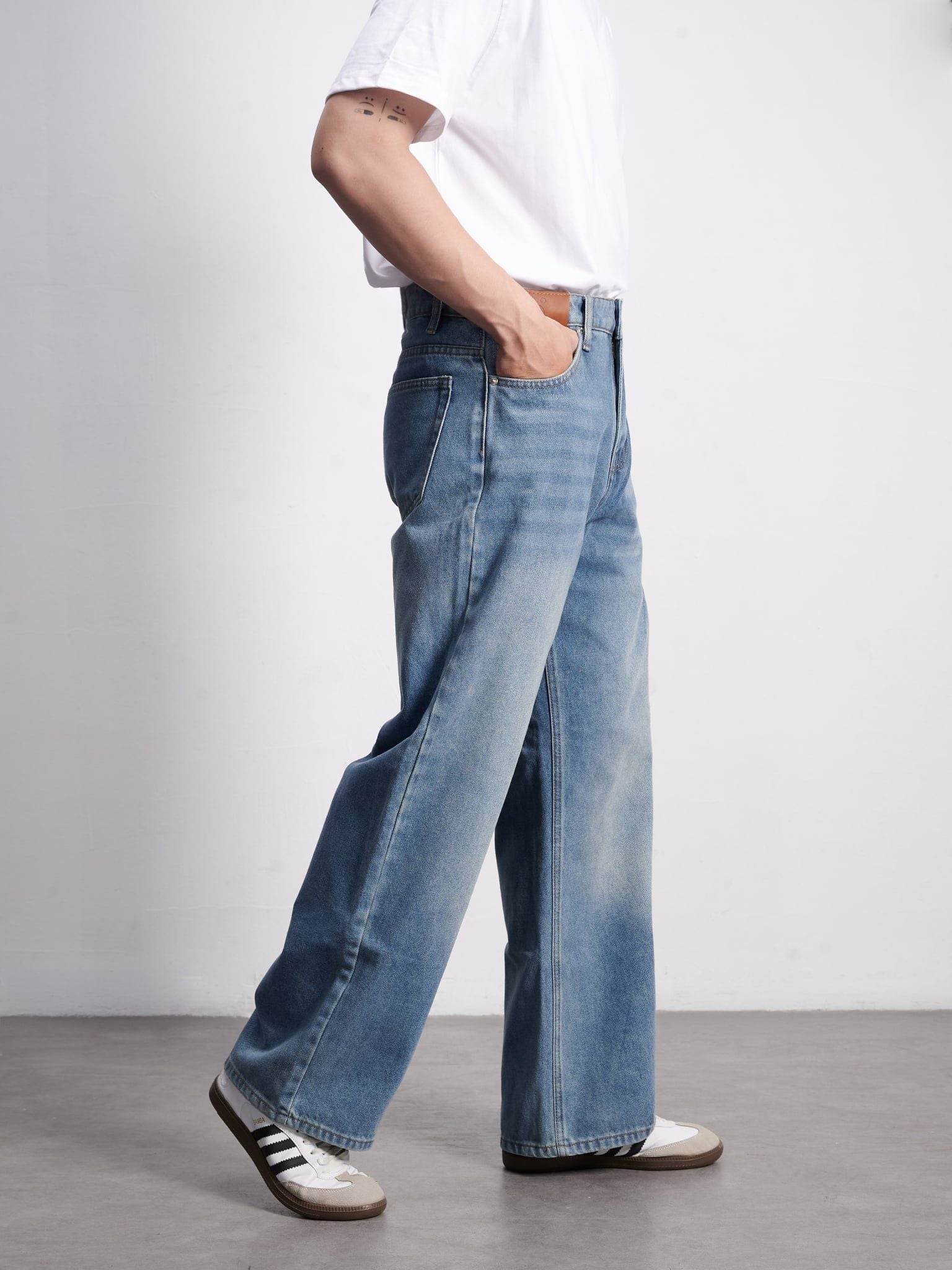  Quần jean ống rộng nigo midblue 61 