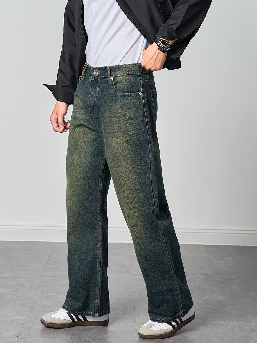  Quần jean wideleg ống rộng 63 moss 