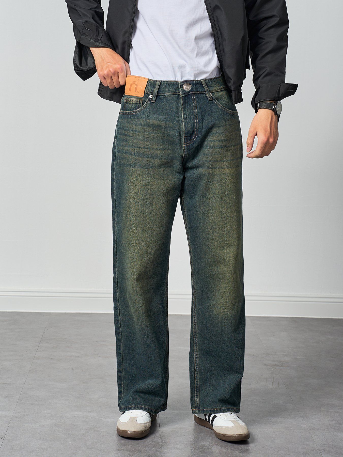  Quần jean wideleg ống rộng 63 moss 