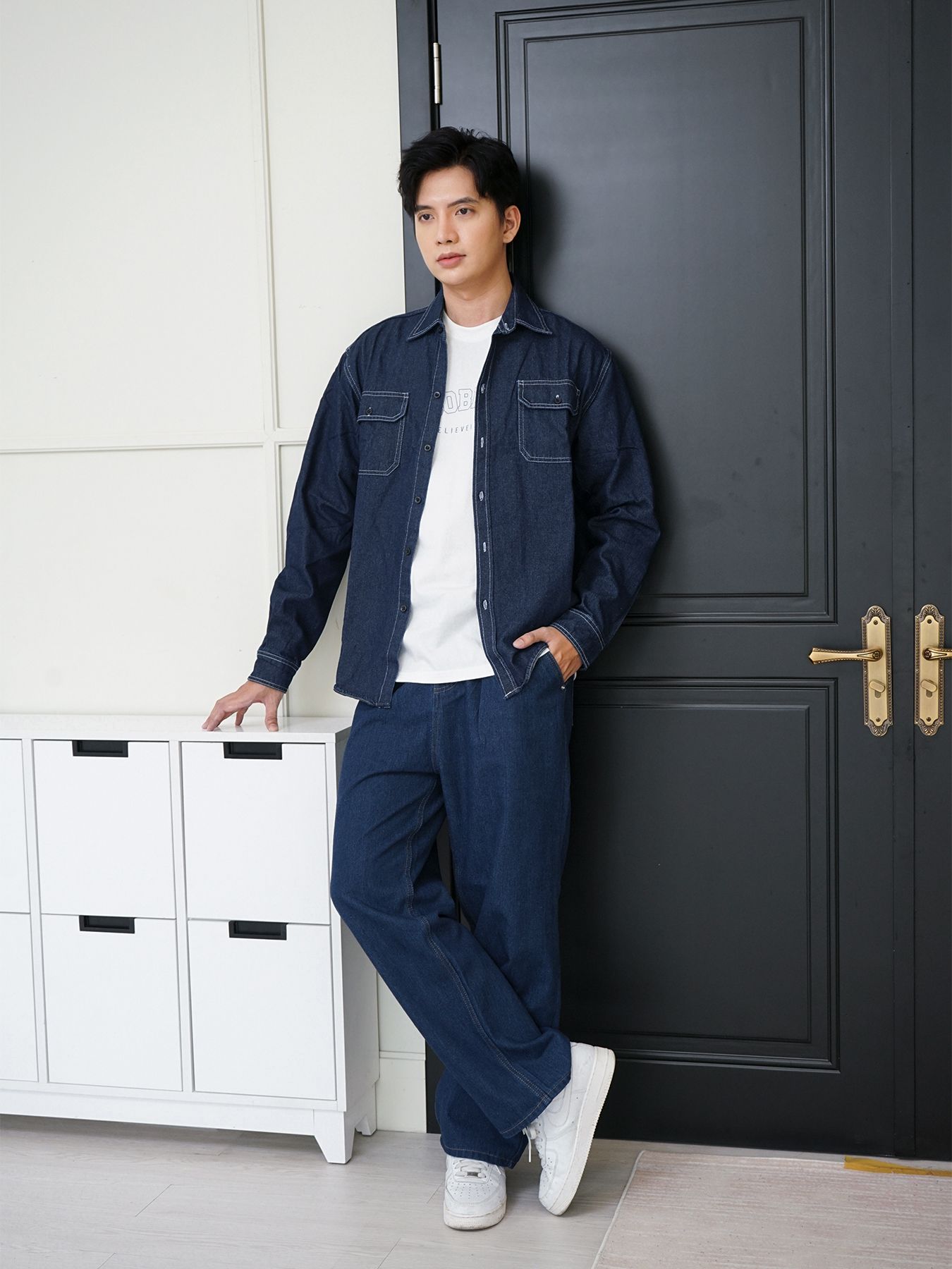  Sơ mi denim darkblue 