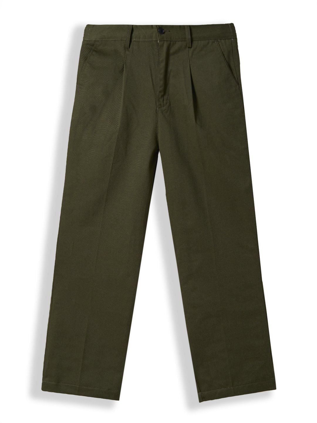  Quần kaki widleg ống rộng xanh rêu 06 