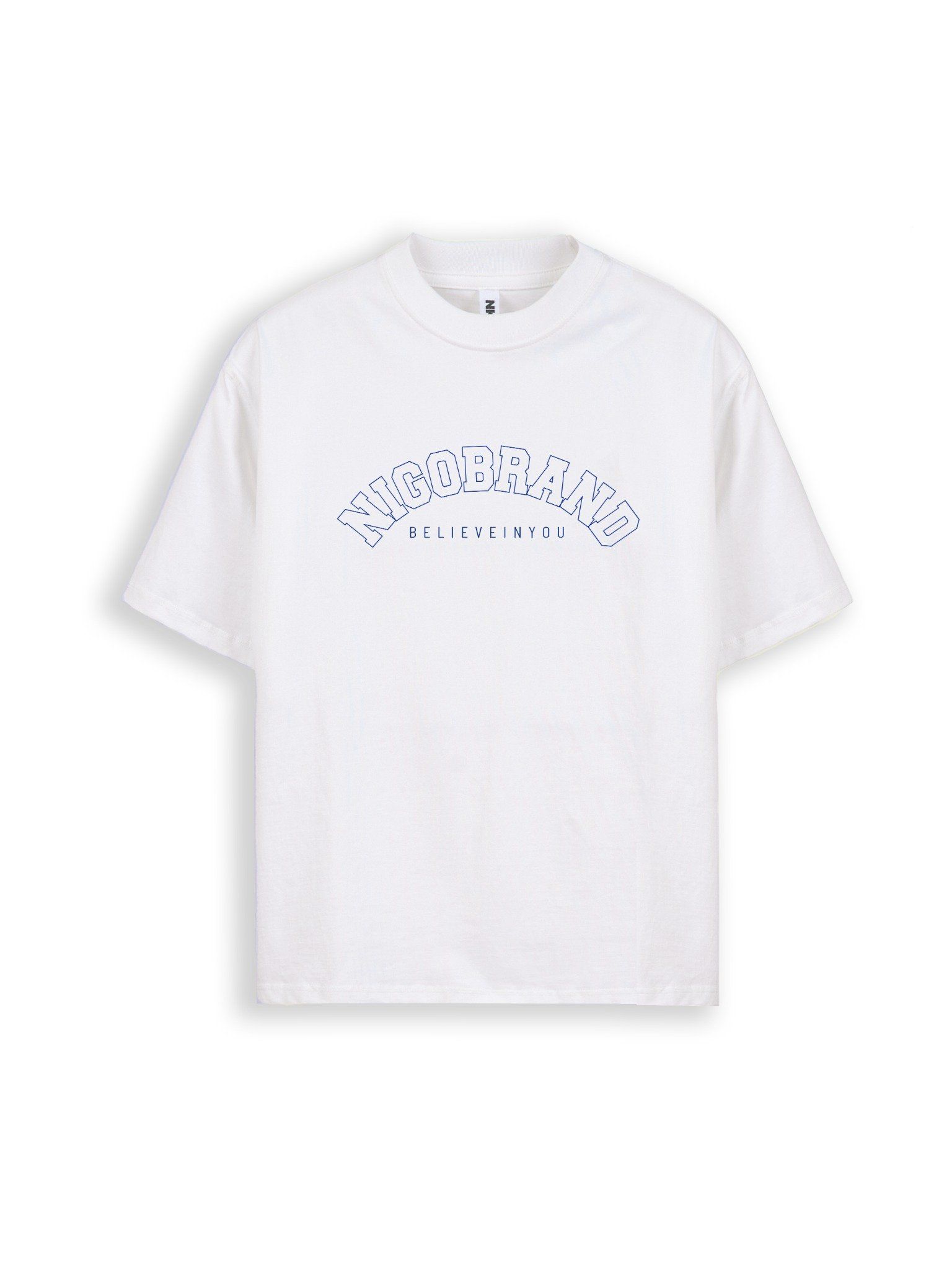  Áo thun over believ trắng 