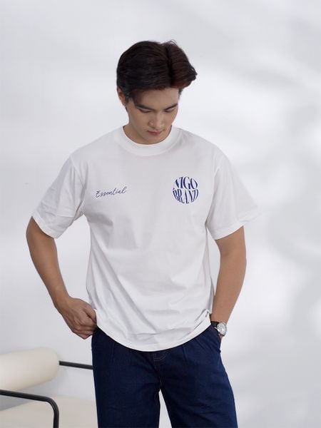  Áo over essen trắng 