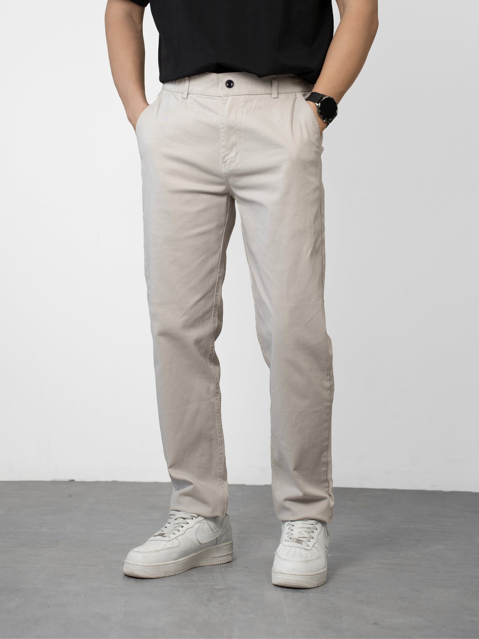  Quần kaki regular Smart cream grey 