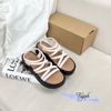 Sandal 3cm mũi tròn 5 quai ngang chéo - MS: S3-25005