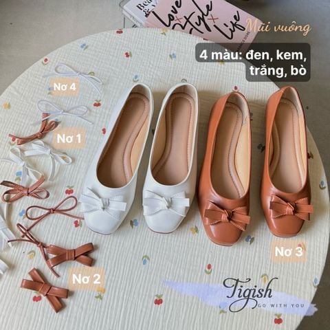  Búp bê mũi vuông nhỏ may viền phối nơ nhí - MS: BBX- 01012 