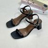 Sandal 5p gót lép mũi vuông quai ngang mảnh - MS: S5-85005