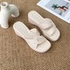 Dép 5cm đế đúc mũi vuông 2 quai gấp chéo - MS: D5-95001