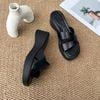 Dép 5cm đế đúc mũi vuông 2 quai gấp chéo - MS: D5-95001