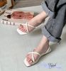 Sandal xẹp mũi vuông xỏ ngón 2 quai mảnh chéo  - MS: SX-25071