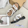 Sandal 3cm mũi tròn 5 quai ngang chéo - MS: S3-25005