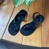 Sandal xẹp mũi tròn bầu xỏ ngón 1 quai chéo liền hậu thun - MS: SX-25094