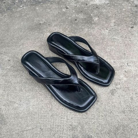  Dép xuồng 3cm mũi vuông bầu kẹp ngón - MS: X3-84007 